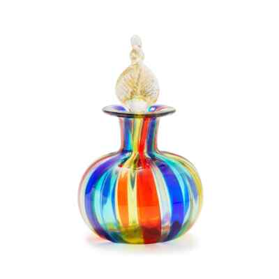 New Murano Rainbow Small Vase Perfume Bottle Italian Art Glass of Venice
