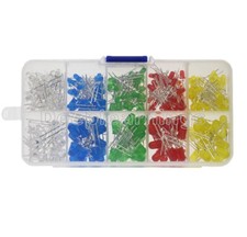 300pcs 3mm 5mm LED Diodes Emitting White Yellow Red Green Blue Assorted Kit DIY