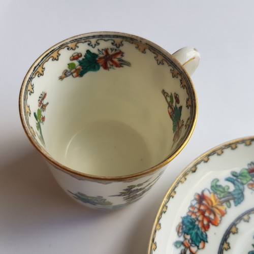 Copeland Spode Antique Ceramic Tea and Cup Saucer Oriental Rose c1900 England - Picture 6 of 13