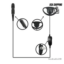 D Style PTT Mic Earpiece Replacement for DP2000 DP2400 XPR3500 XPR3300 Radio