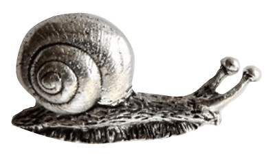 Schnecke Zinn Pin Anstecker - Hand Made in Cornwall