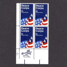 US Scott 1447 / Peace Corps / Mr ZIP block of 4 / Mint NH