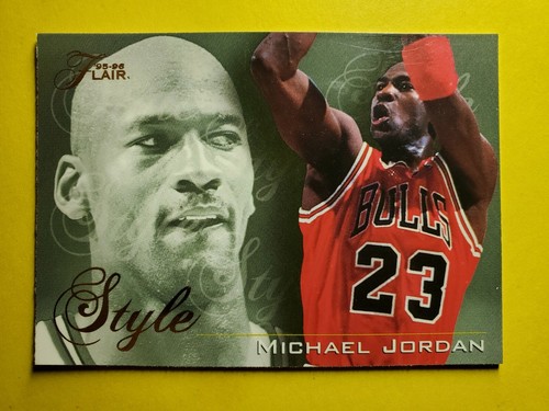 HOF MICHAEL JORDAN - STYLE #235 CHICAGO BULLS - 1995-96 FLAIR NBA BASKETBALL - Bild 3 von 3