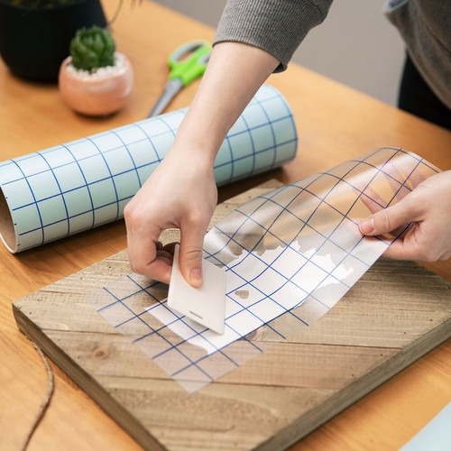 12" x 60 FT Clear Crafting Transfer Tape with Alignment Grid for Vinyl - Picture 2 of 2