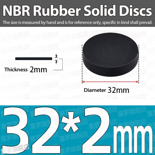 NBR Rubber Solid Discs Flat Round Pad Sealing Non-Slip Cushioning Dia 5mm-150mm - Bild 87 von 266