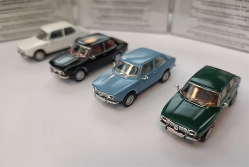 1/87 Plastic car model Saab 99 1980 gift collection 4 color - Picture 2 of 9