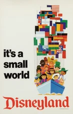 Disneyland Its a Small World Vintage Attraction Poster MATTE 13x19