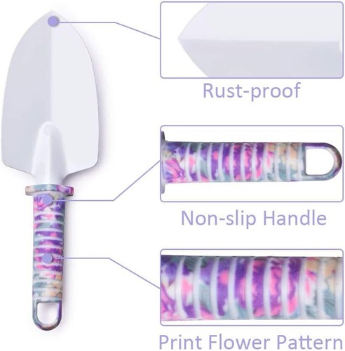 10 Pieces Set Gardening Tools Ergonomic Handle Storage Case Anti-rust Trowel - 第 7/7 張圖片
