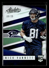 2016 Panini Absolute Nick Vannett Rookie Spectrum Green /25 Seahawks UX136