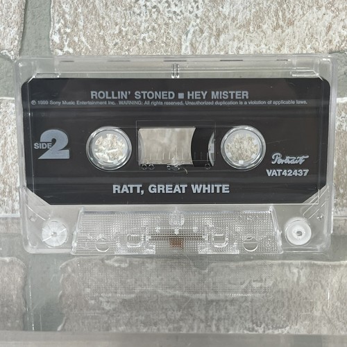 RATT & GREAT WHITE Sampler Promo Cassette Tape Sam Goody Musicland Hype Sticker - Picture 8 of 8