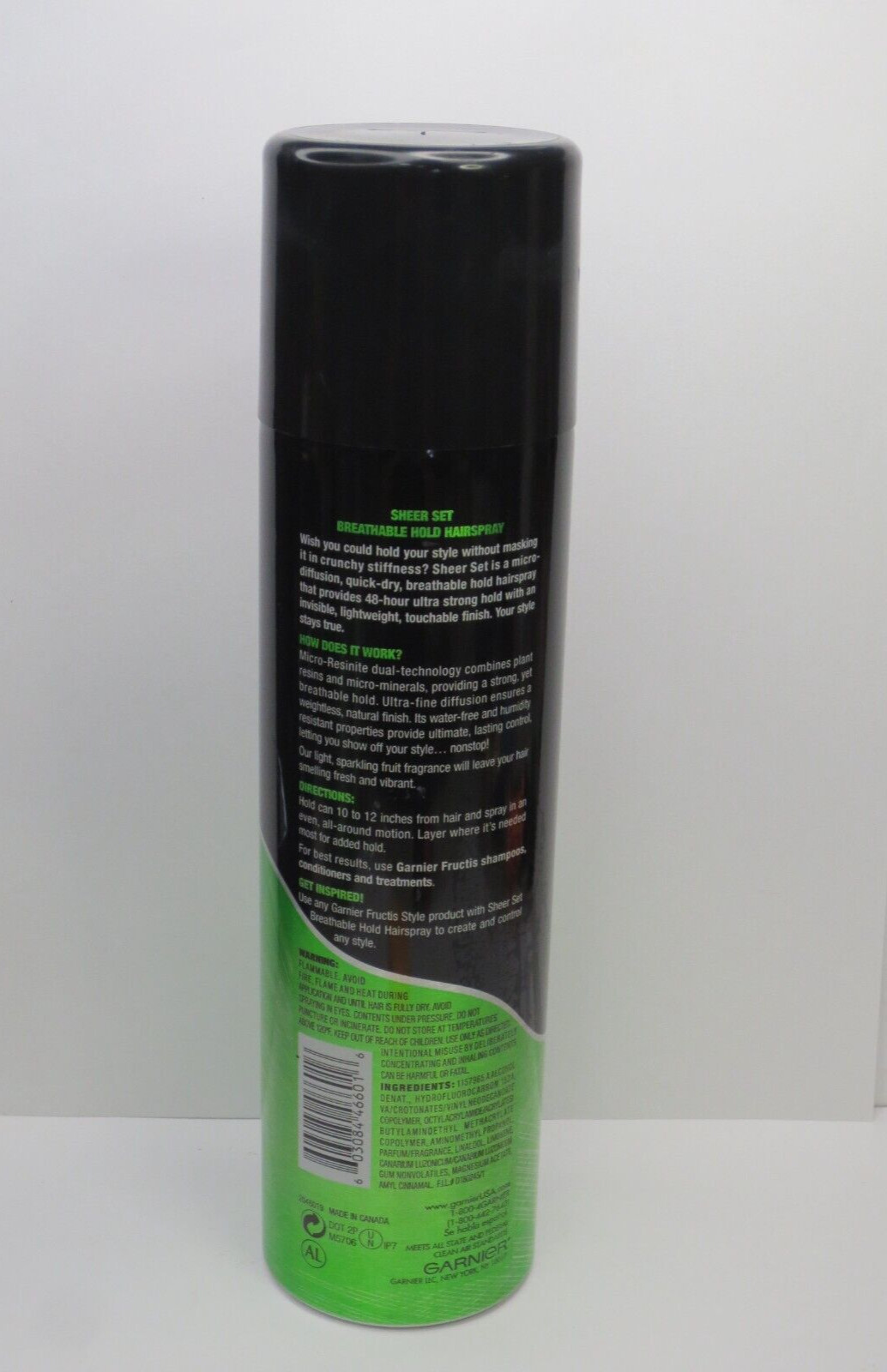 GARNIER FRUCTIS 48H ULTRA STRONG SHEER SET HAIRSPRAY 9.5 OZ *LOT OF 3*