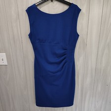 Donna Morgan Royal Blue Sheath Dress Sleeveless Size 10 Career Event Boss Lady