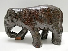 AUSTRALIAN POTTERY BRICKWORKS WORKMANS STONEWARE STATUE ELEPHANT FIGURINE