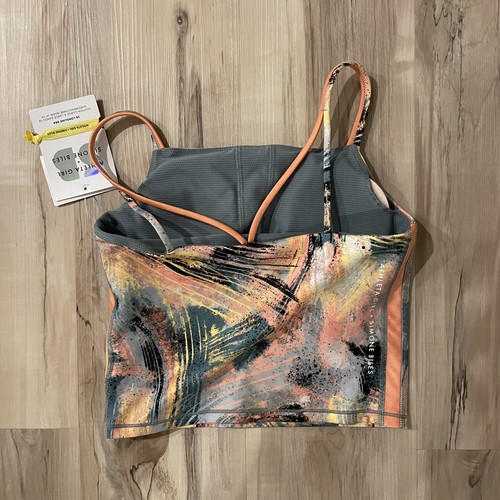NWT Athleta Girl Simon Biles SB Longline Sports Bra & Leggings Brushstroke L/12 - Picture 8 of 14