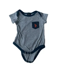 Boys US Polo Short Sleeve One Piece Size 3-6 Months Bodysuit for Infant Pocket