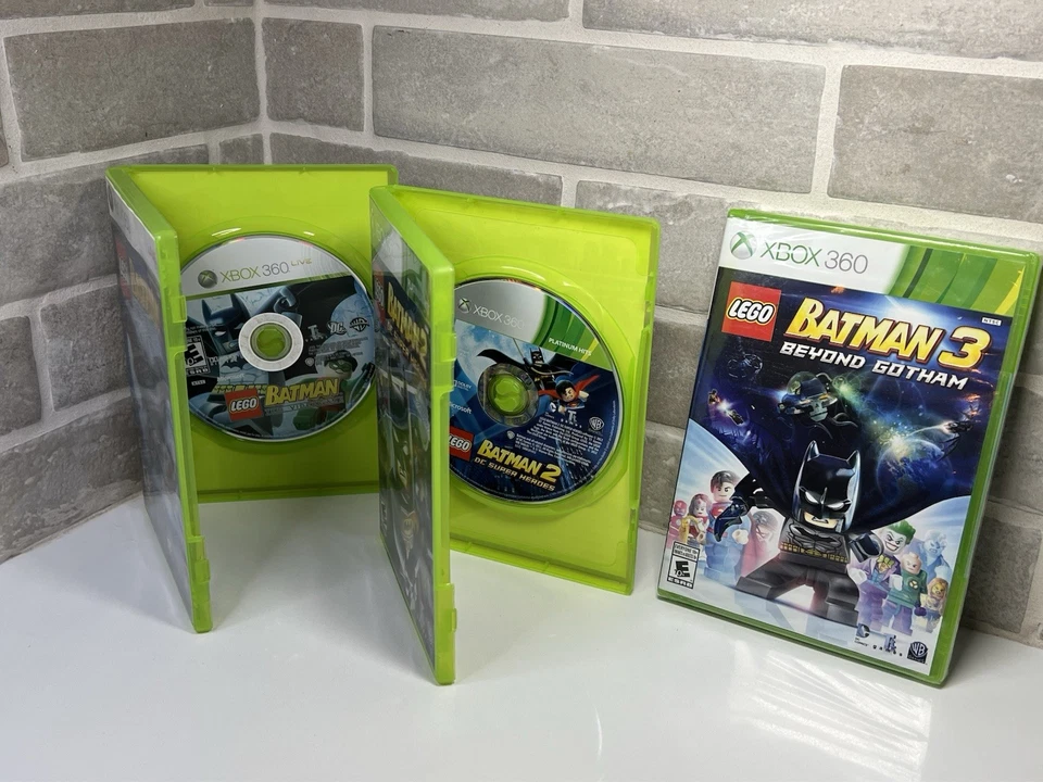 LEGO Batman 1 2 AND 3 (NEW) Collection Microsoft Xbox 360 - Complete & 1 Sealed - Image 3 of 4