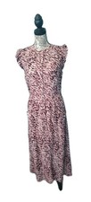 Womens Maxi Dress Sz M Lined Cottagecore Boho Ruffled Simply Vera Wang