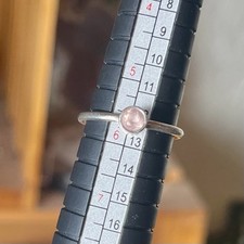 Size 5.5 Rose Quartz Ring In Sterling Silver