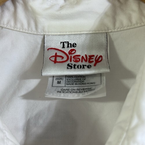 Vtg Disney Store Shirt Y2K Mickey Mouse Button White Embroidered Sleeveless M - Picture 2 of 6