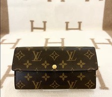 Louis Vuitton Monogram Sarah Wallet Long Wallet Brown LV Vintage Auth