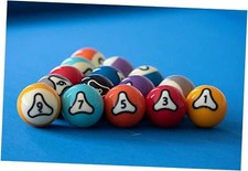 Platinum 2-1/4 in. Belgian Billiards Pool Balls Set w/Racks