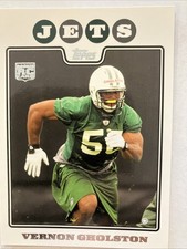 2008 Vernon Gholston Topps Rookie Card #402. rookie card picture