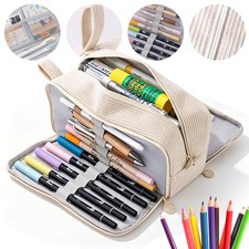 Etui Stiftetasche Federmäppchen Stiftemappe Cord-Stoff Portable Für Schule Büro
