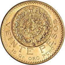 Mexico Gold 20 Pesos (.4822 oz) - XF/AU - Random Date