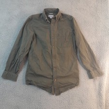 Carhartt Men Long Sleeve Relaxed Fit Button Up Shirt Size Small