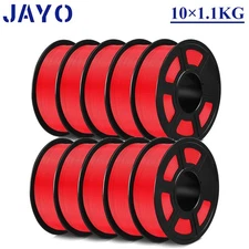 JAYO 10×1.1KG PETG Red 3D Printer Filament 1.75mm High Toughness Material