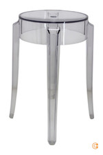 Kartell Charles Hocker Stuhl Loungehocker Designhocker Sitz H 46 cm transpar805