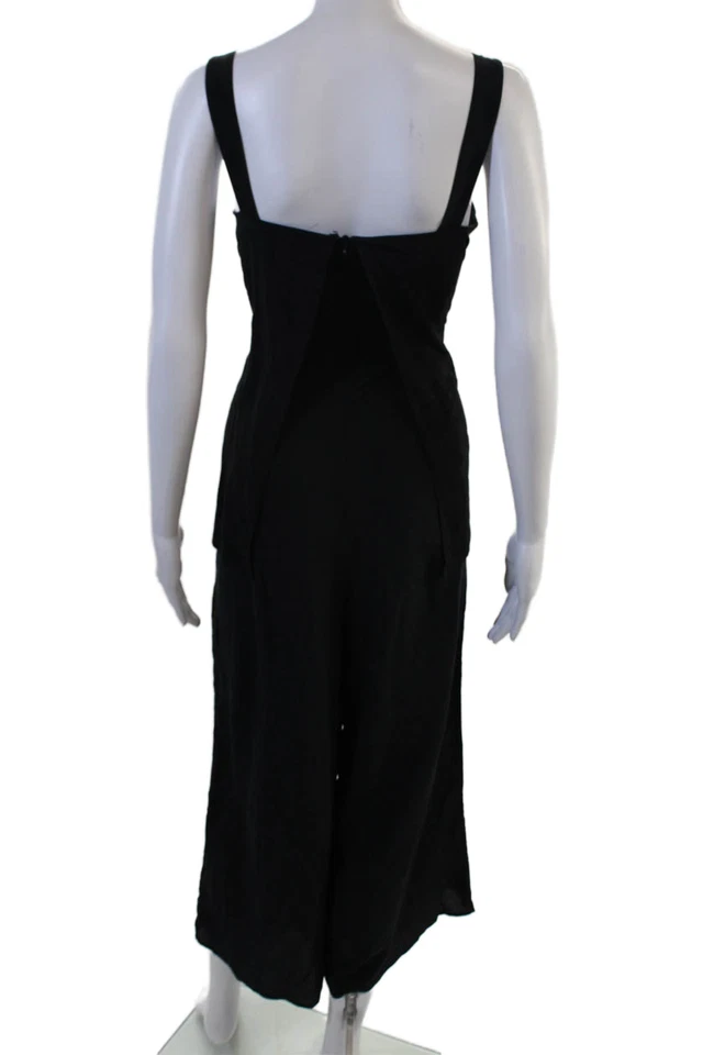 Mono Theory, Mujer, Negro Seda Cuello Cuadrado Sin Mangas Talla 8 Foto 3 de 4