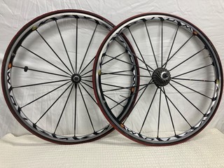 Mavic Ksyrium SL Series 6000 622 x 13 Road Bike Wheel Set With Red Tires
