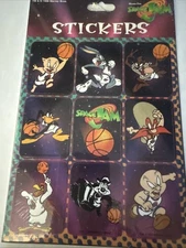 1996 Space Jam Warner Bros Stickers 4 Sheets New  Bugs Bunny, Daffy Basketball