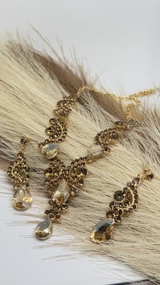Luxus Strass Anhänger Schmuckset