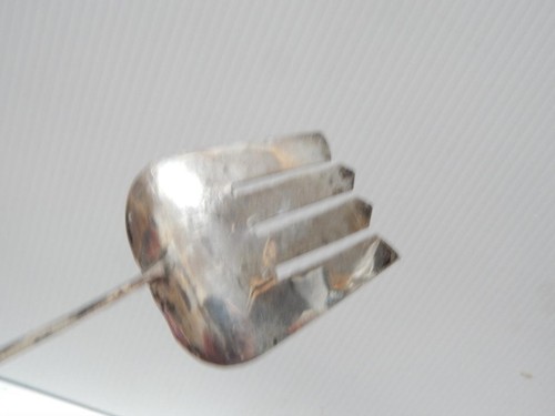LARGE VINTAGE NAVAJO INDIAN PAWN STERLING SILVER STAMPED SRVG FORK HARVEY ERA - Picture 5 of 5