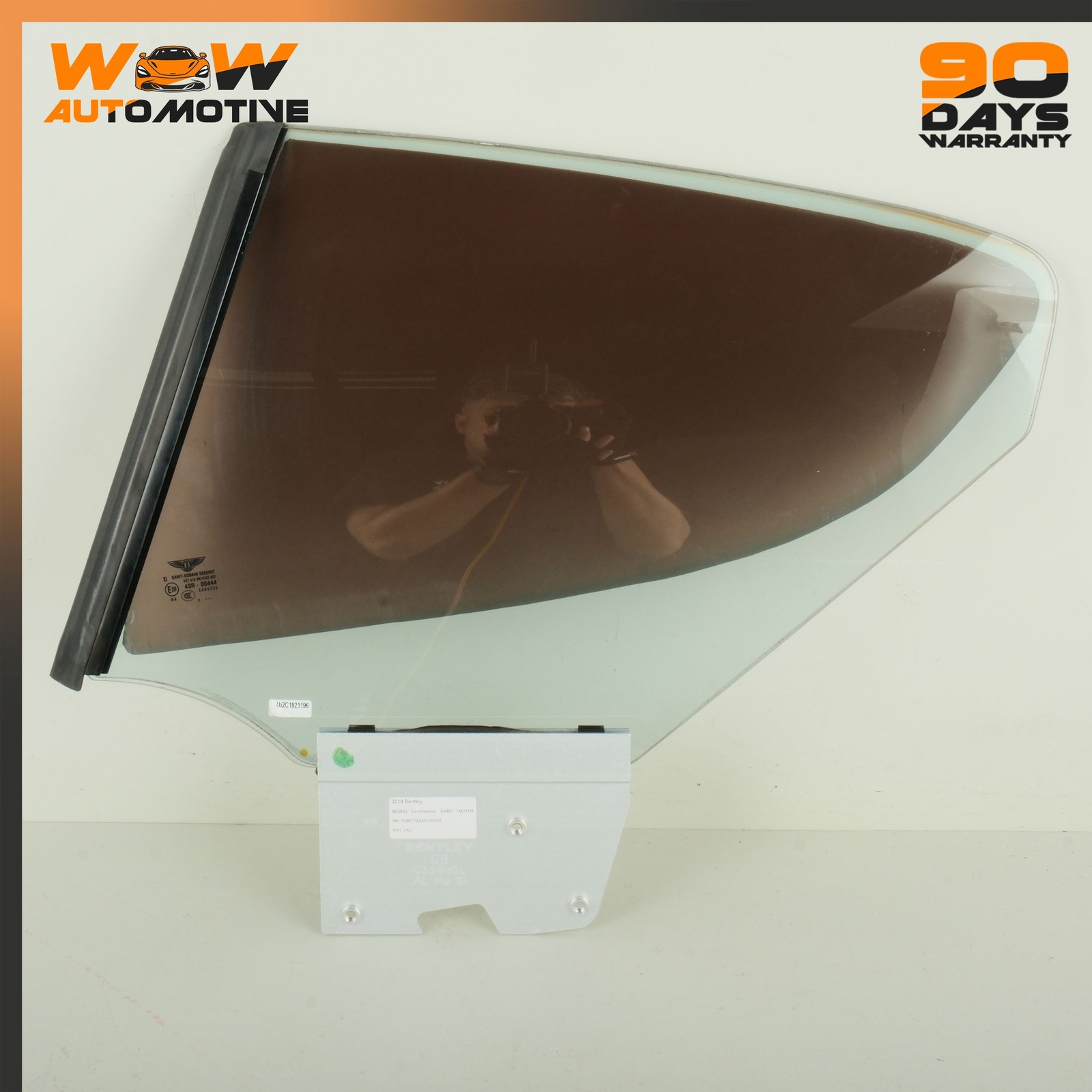 Bentley Continental GT GT3-R 2012-2017 Rear Left Quarter glass P/N 3W8845297