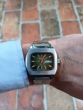 Monvis Automatic Square 1516 Green Dial Vintage Eta 2789-1 Swiss Made