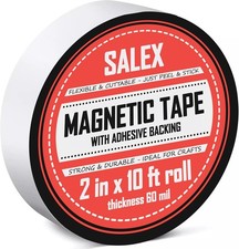 Magnetic Tape with Adhesive Backing 2 Inch Wide - Thick 60 mil 2 in x 10 ft