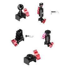 Aluminum 1/4 17mm Ball Head Mount Rail Sliding Clamp For Video Stabilizers