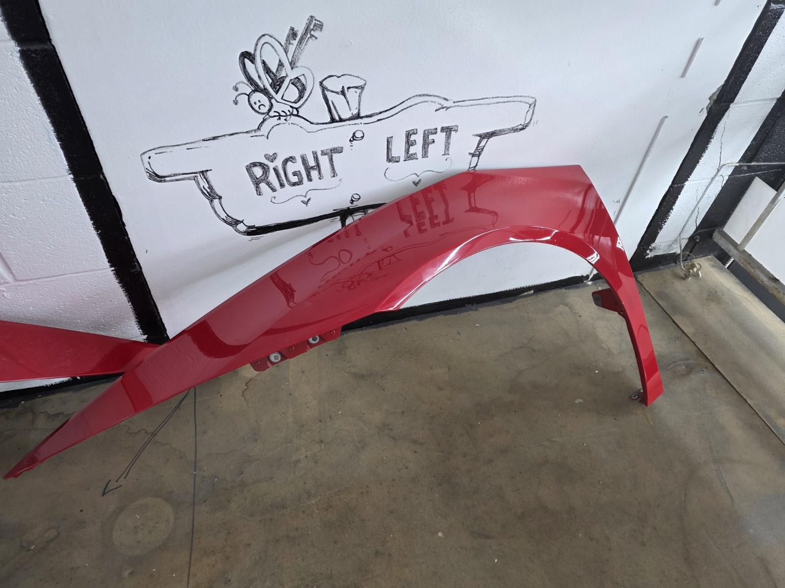 2015-2022 LAMBORGHINI HURACAN FRONT LH DRIVER SIDE FENDER  ROSSO MARS