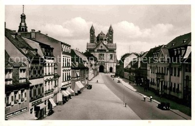 Speyer Rhine Main Street with Cathedral