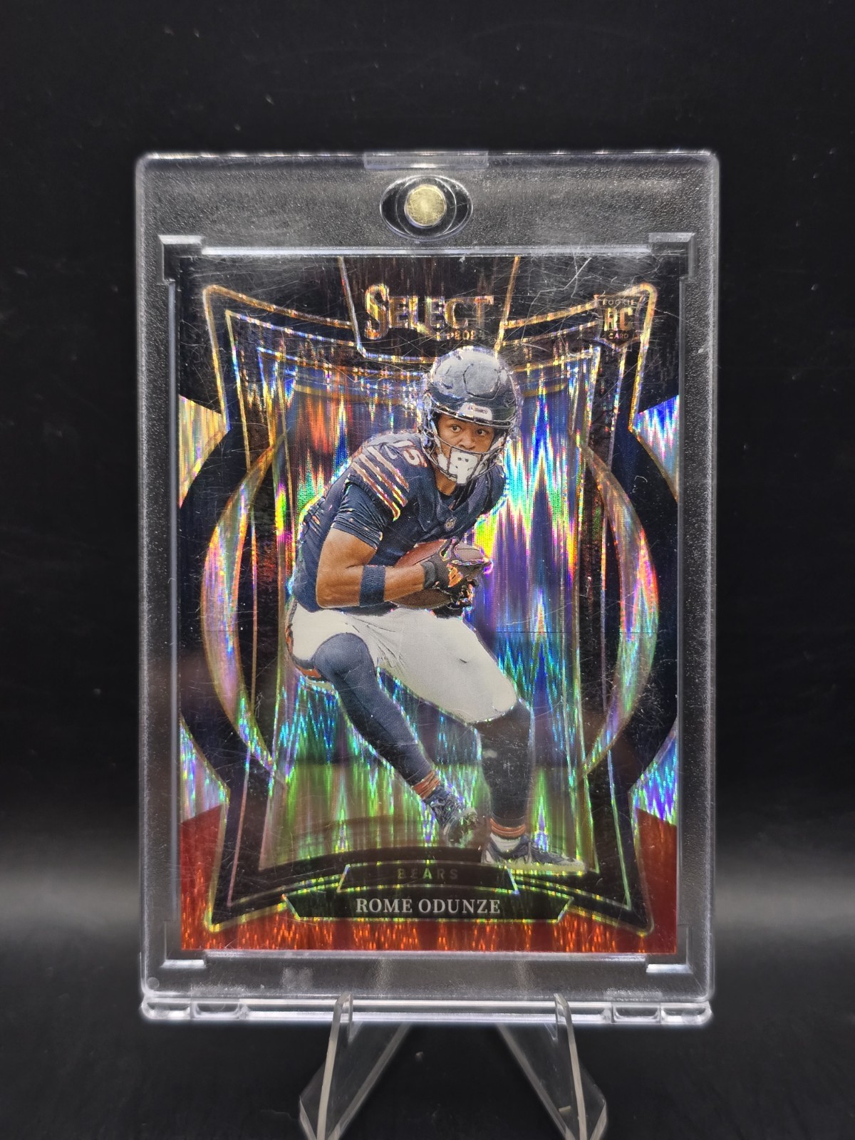 2024 Panini Select - Concourse Rome Odunze #3 Black & Red Shock Prizm (RC)