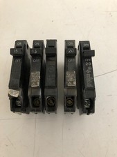 GE Thin Circuit Breaker 20-Amp THQP120 and 15 Amp THQP115 Qty 5 