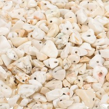 Chip Stone Natural Rock Beads, 400pcs White