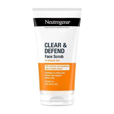 Neutrogena Clear & Defend Gesichtspeeling 150ml - 2% Salicylsäure Peeling