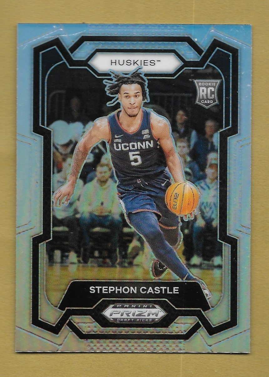 STEPHON CASTLE 2024 PANINI PRIZM DRAFT SILVER ROOKIE RC CARD #17 NBA STAR SPURS