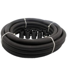White & Black Flexible Conduit Contractor Pack 20mm -10m Conduit + 10 Glands