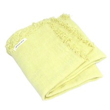 ASAUCE MELER Large fringe stole shawl, yellow Women USED