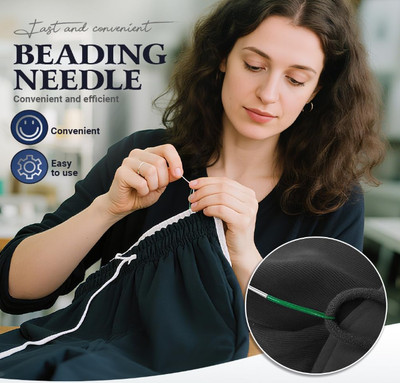 Drawstring Threader Tool Set,DIY Rope Threader Clip,Stainless Steel Sewing Loop